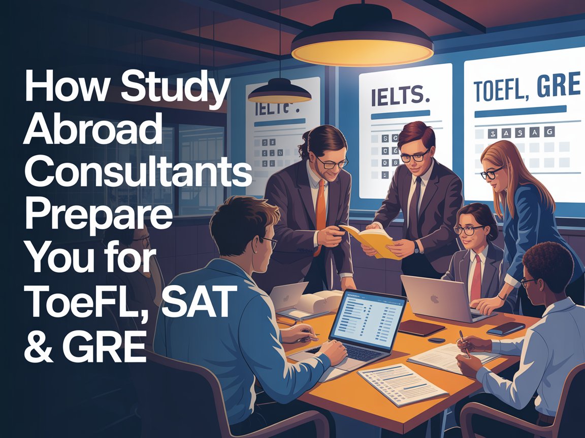 How Study Abroad Consultants Help Prepare for Standardised Tests (IELTS, TOEFL, SAT, GRE)
